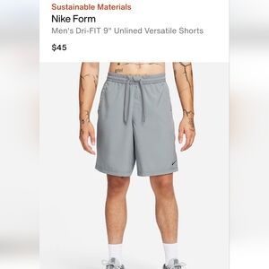 Nike FormMen's Dri-FIT 9" Unlined Versatile Shorts
